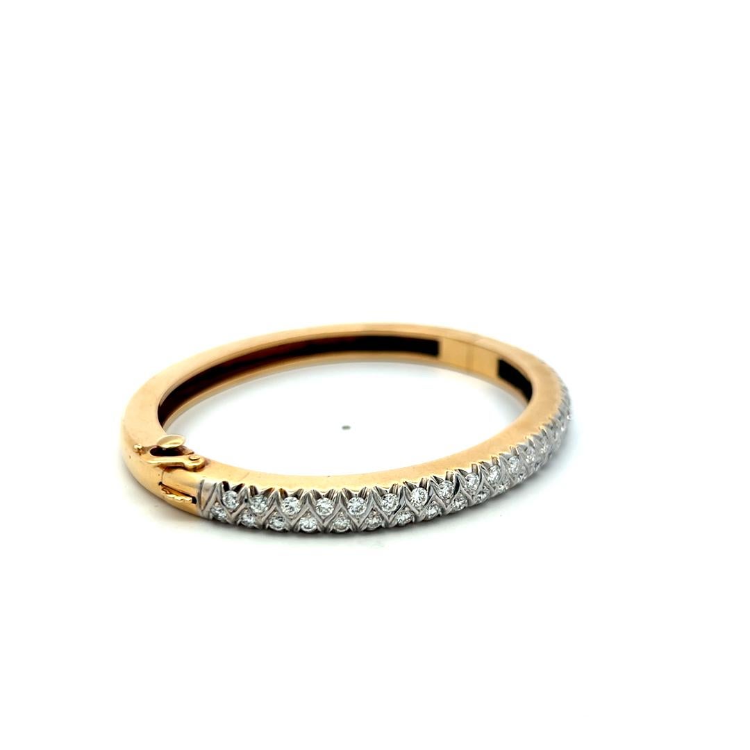 2.20ct G VS Bracelet en or jaune 18K avec diamant en taille circulaire Estate en vente 2