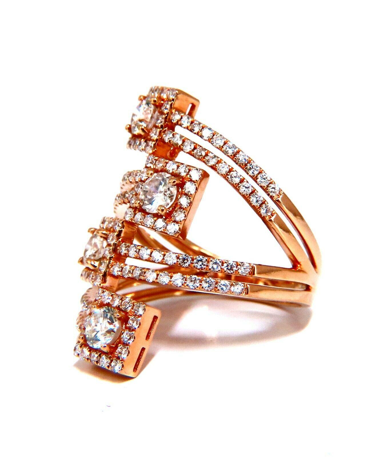 2,20 Karat natürliche Diamanten Cluster-Wickelring 18kt im Zustand „Neu“ im Angebot in New York, NY