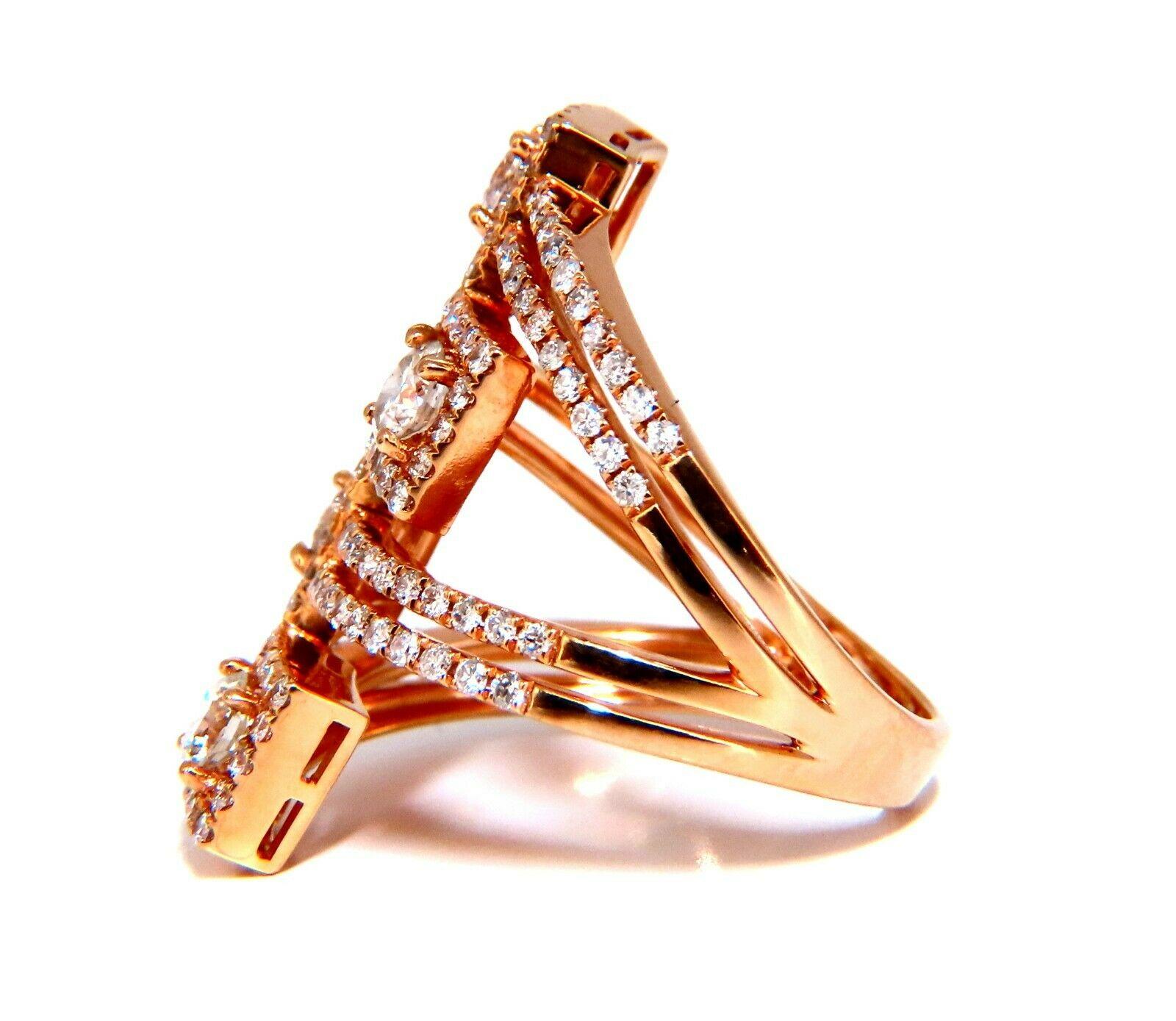 2,20 Karat natürliche Diamanten Cluster-Wickelring 18kt für Damen oder Herren im Angebot