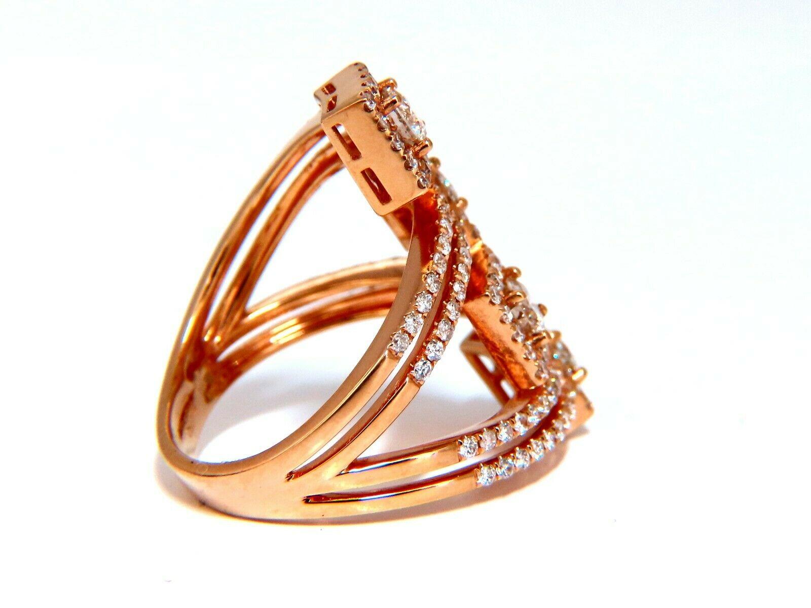 2,20 Karat natürliche Diamanten Cluster-Wickelring 18kt im Angebot 1