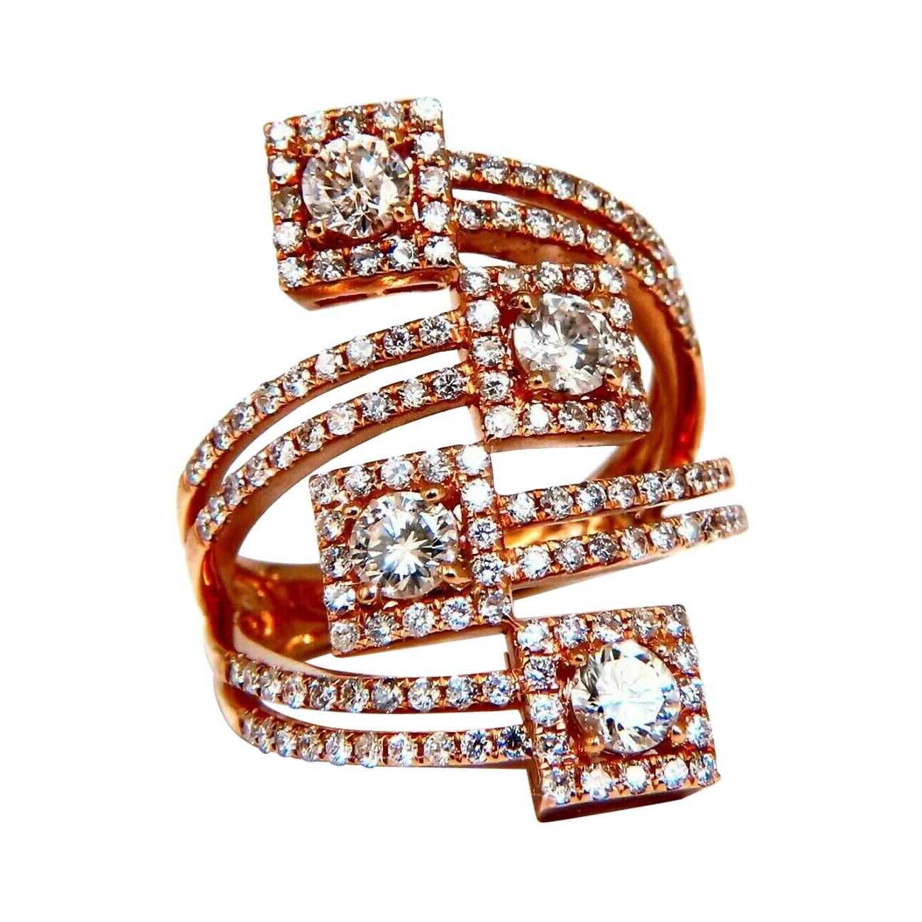 2.20ct Natural Diamonds Cluster Wrap Ring 18kt*
