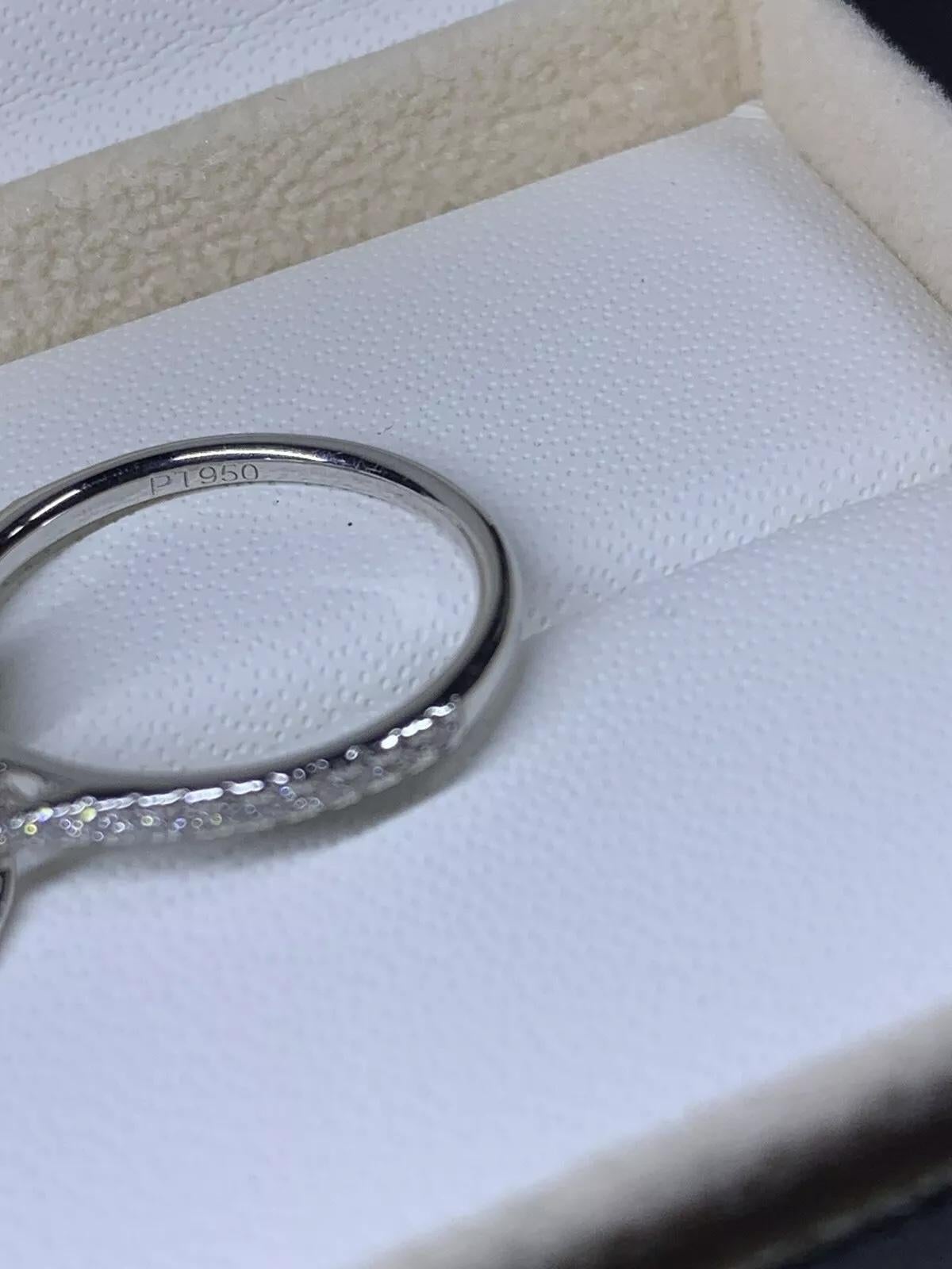 2.20ct Pink sapphire diamond’s engagement ring in platinum. In New Condition For Sale In London, GB