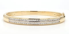 2.20ctw Double Row Diamond Statement Bangle