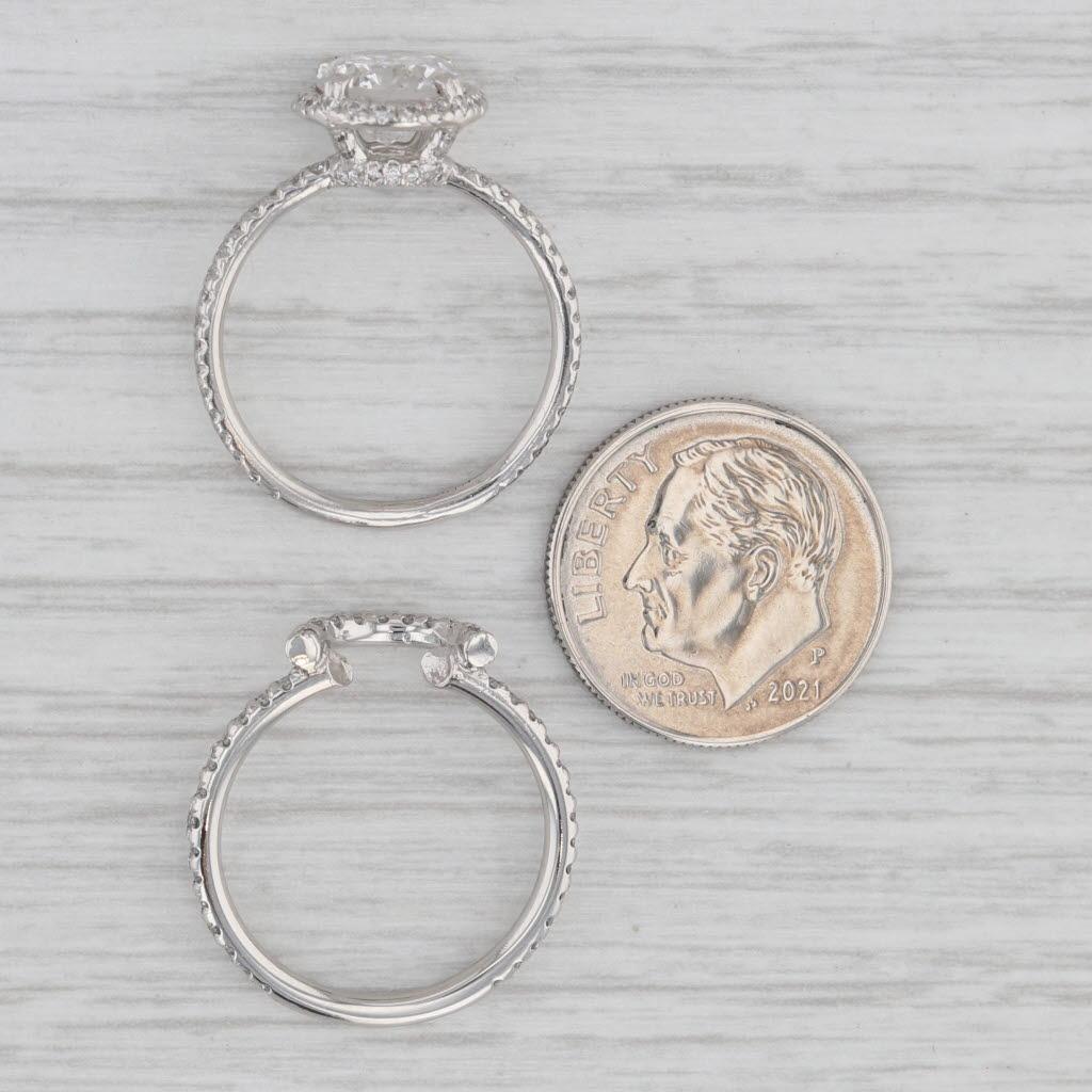 Anello di fidanzamento con diamante rotondo a forma di aureola da 2,20 ct. in vendita 2