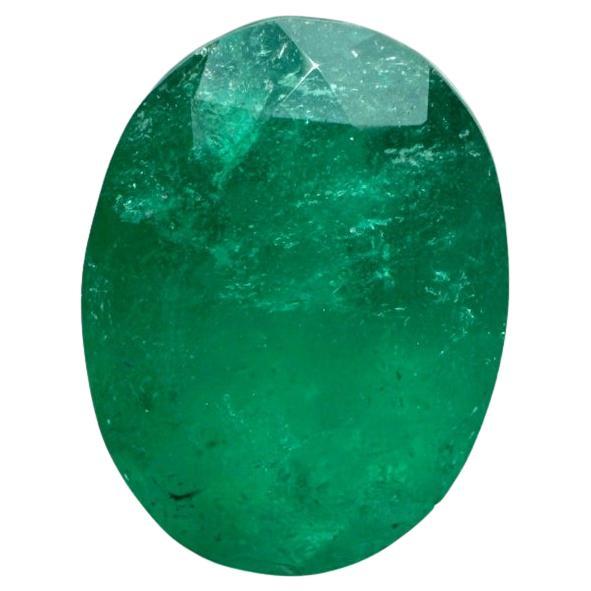 2.21 Carat Dark Forest Green Colombian Emerald - Oval Cut May Birthstone Gem