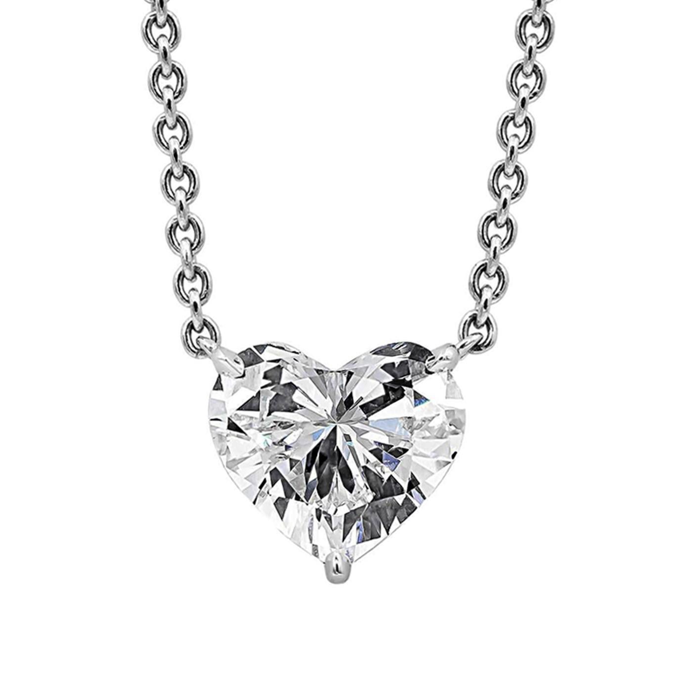 This Necklace Features a 2.21ct Natural Heart Shape Diamond with D Color and VS2 Clarity Enhanced This Beautiful necklace is an essential piece of jewelry. Wear this versatile pendant for some chic sparkle fancy diamond. A stylish finish that gives