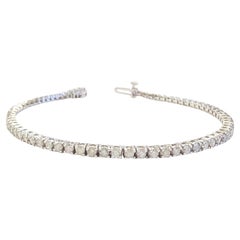 Pulsera de tenis con diamantes naturales de 2,21 quilates y oro blanco de 14 quilates