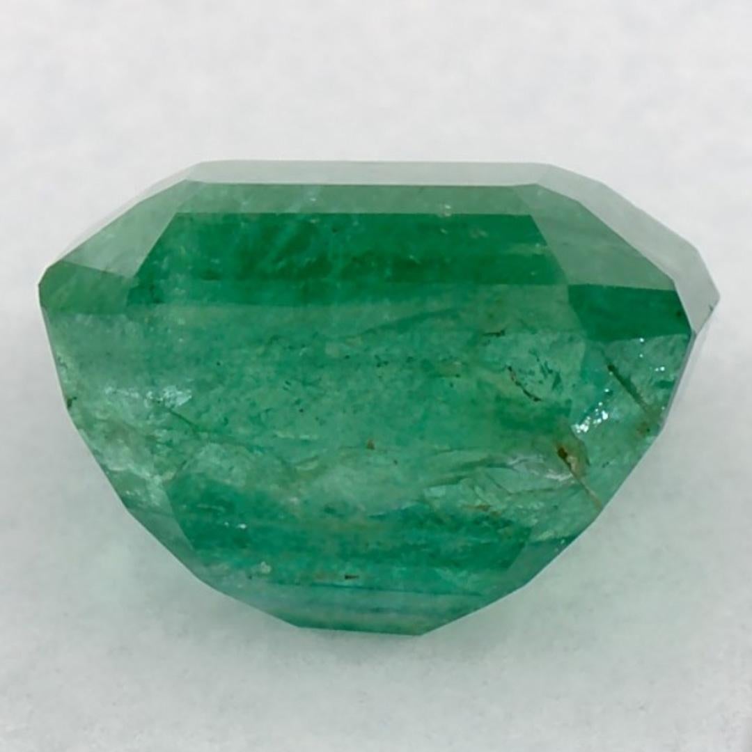 Women's or Men's 2.21 Ct Emerald Octagon Cut Loose Gemstone For Sale