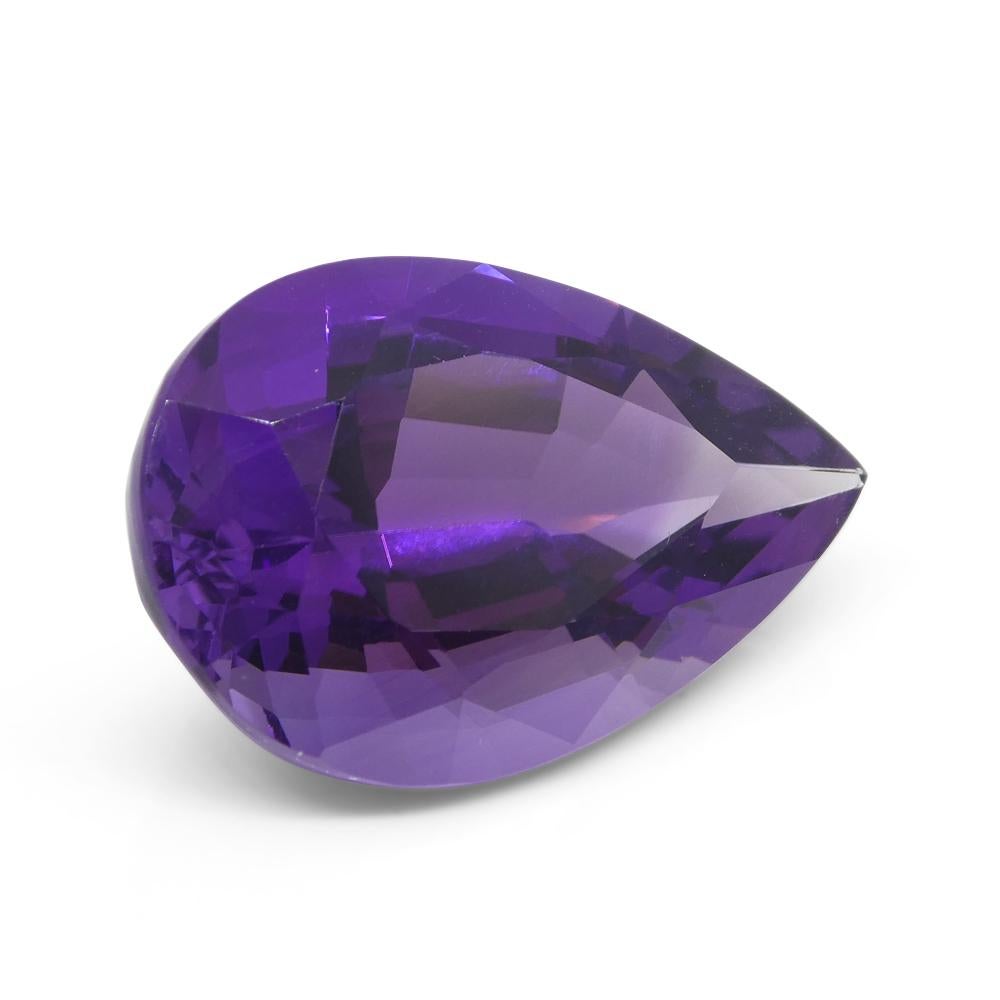22.11ct Pear Purple Amethyst from Uruguay For Sale 5