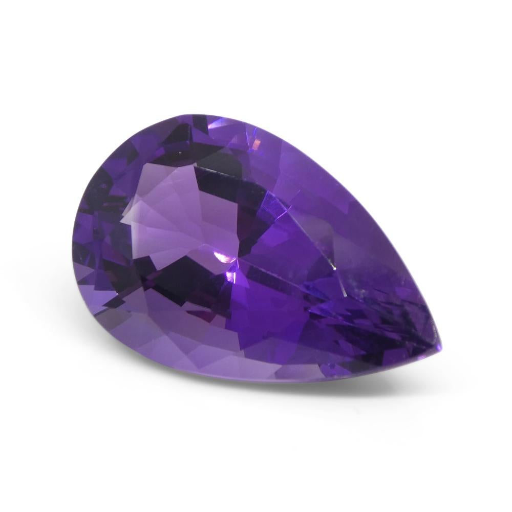 22.11ct Pear Purple Amethyst from Uruguay For Sale 6