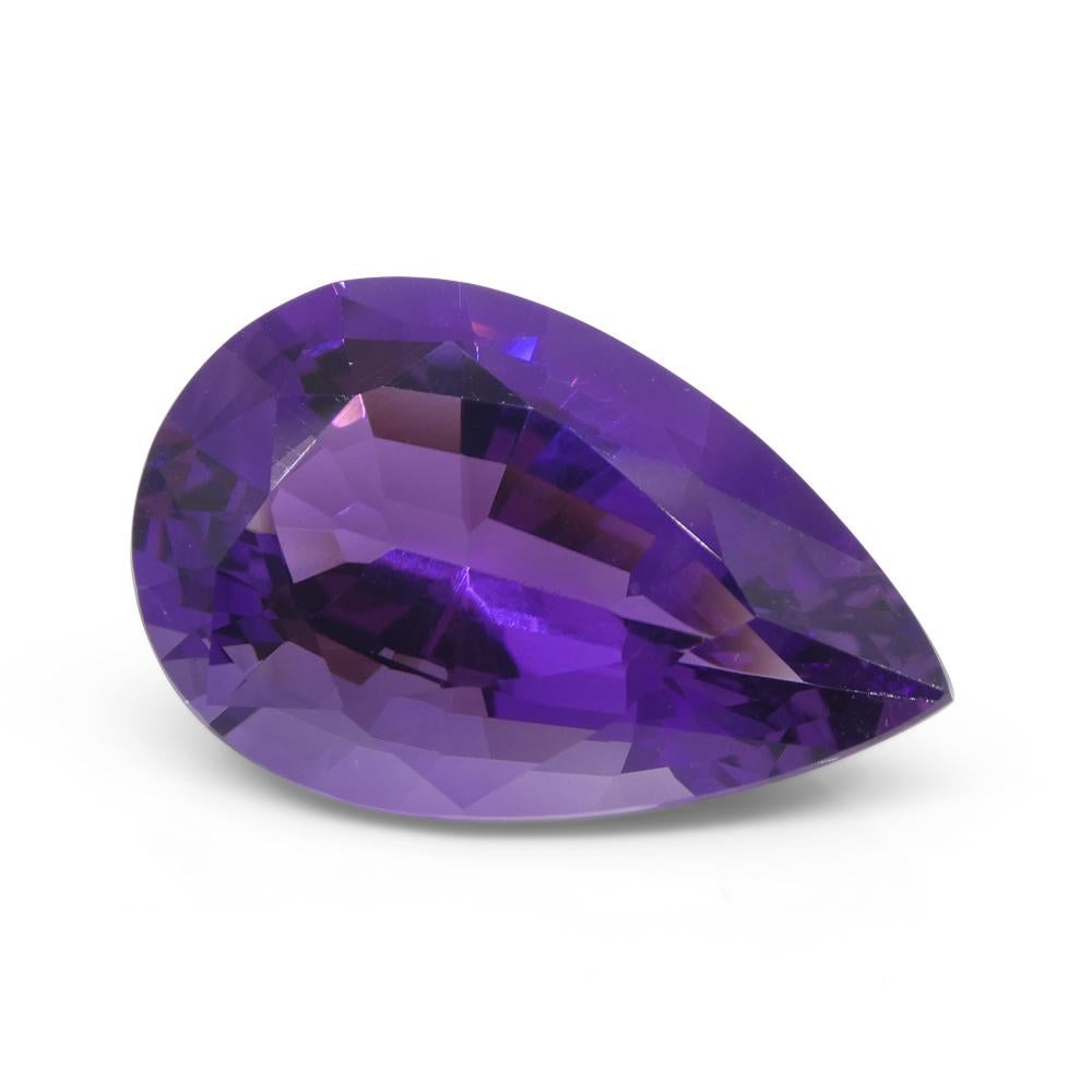 22.11ct Pear Purple Amethyst from Uruguay For Sale 7