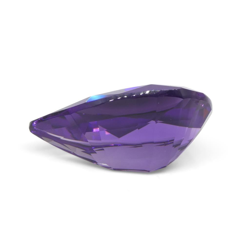 22.11ct Pear Purple Amethyst from Uruguay In New Condition For Sale In Toronto, Ontario