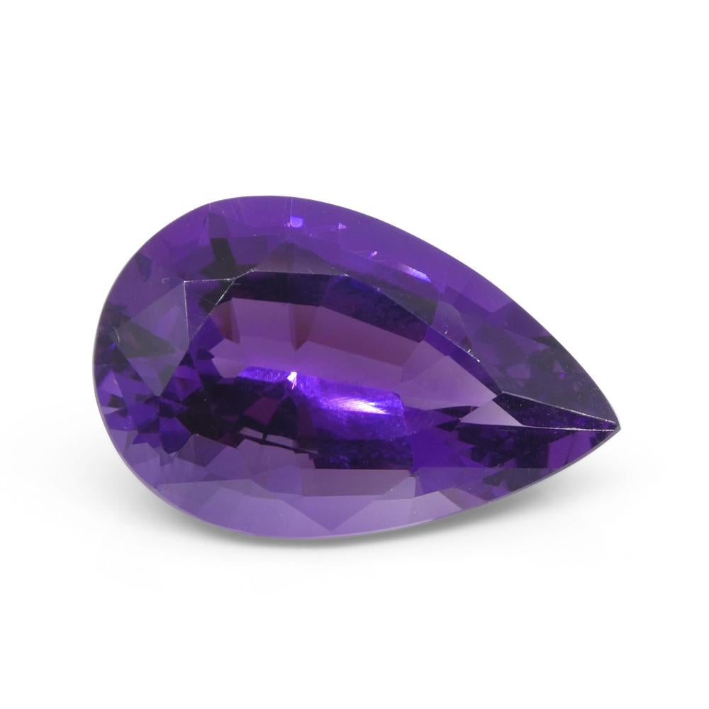 22.11ct Pear Purple Amethyst from Uruguay For Sale 2