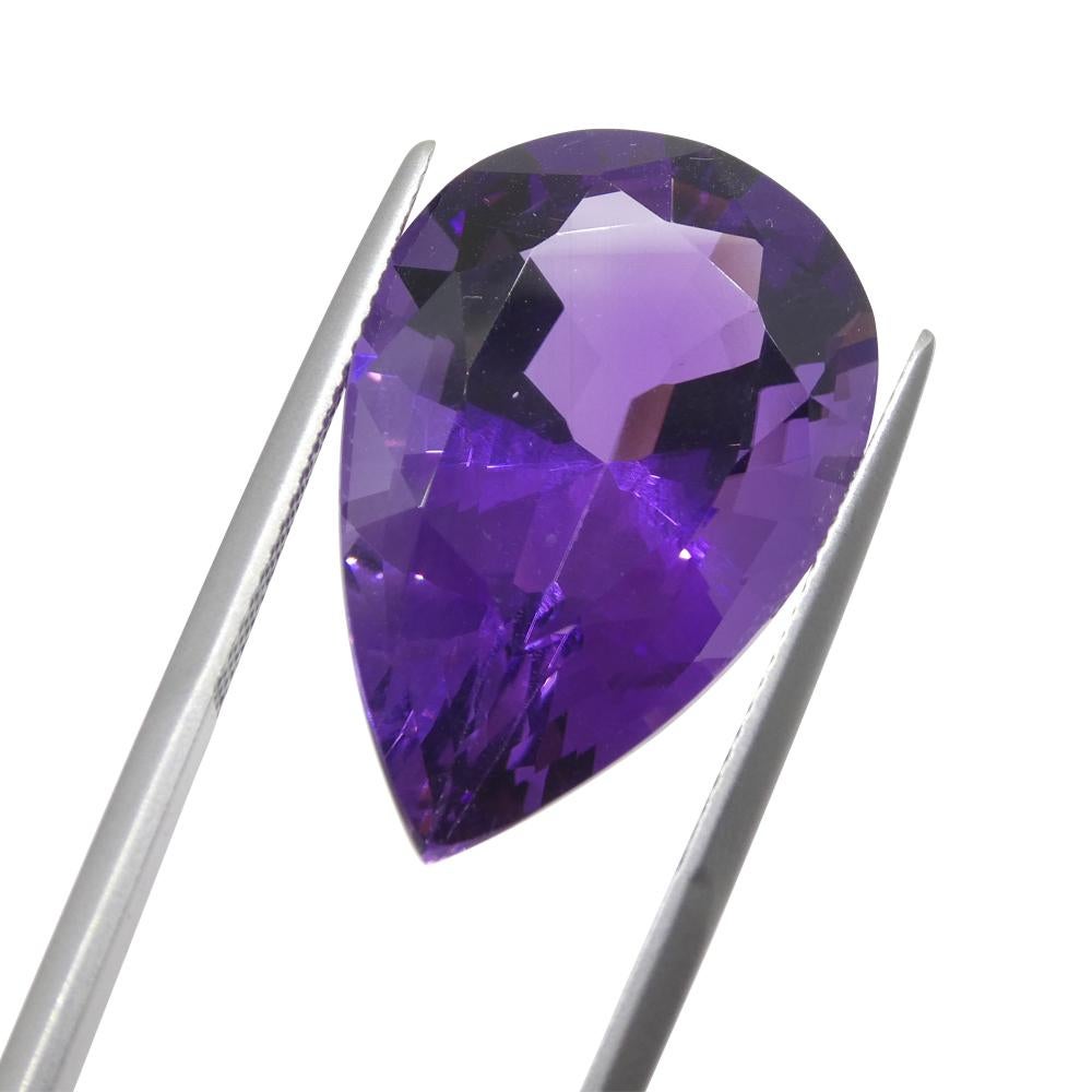 22.11ct Pear Purple Amethyst from Uruguay For Sale 3