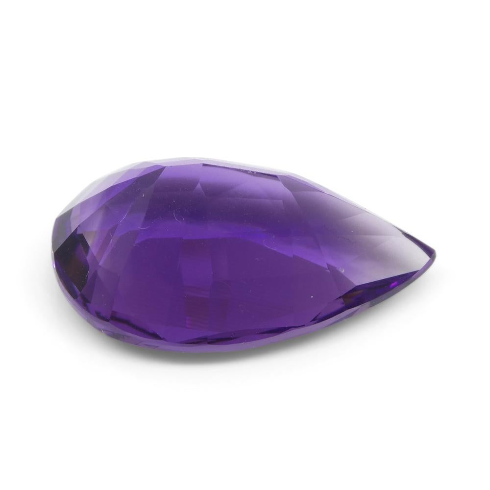 22.11ct Pear Purple Amethyst from Uruguay For Sale 4