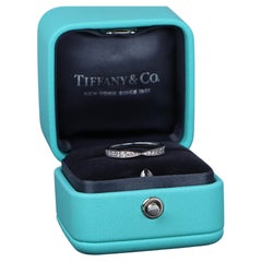22137 Tiffany & Co Harmony Platinum Pave Diamond 1.8mm Wedding Band Ring Size 5