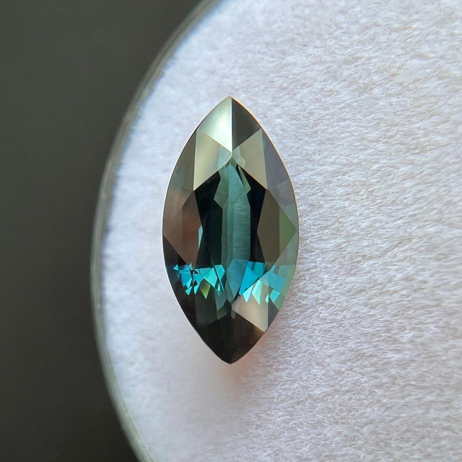 2,21 ct Zafiro Azul Profundo Certificado GIA Talla Navette Marquesa 11,9x4mm en Nuevo estado para la venta en Birmingham, GB