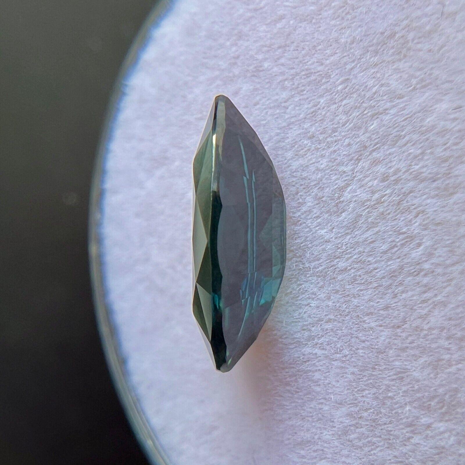 2,21 ct Zafiro Azul Profundo Certificado GIA Talla Navette Marquesa 11,9x4mm en venta 1