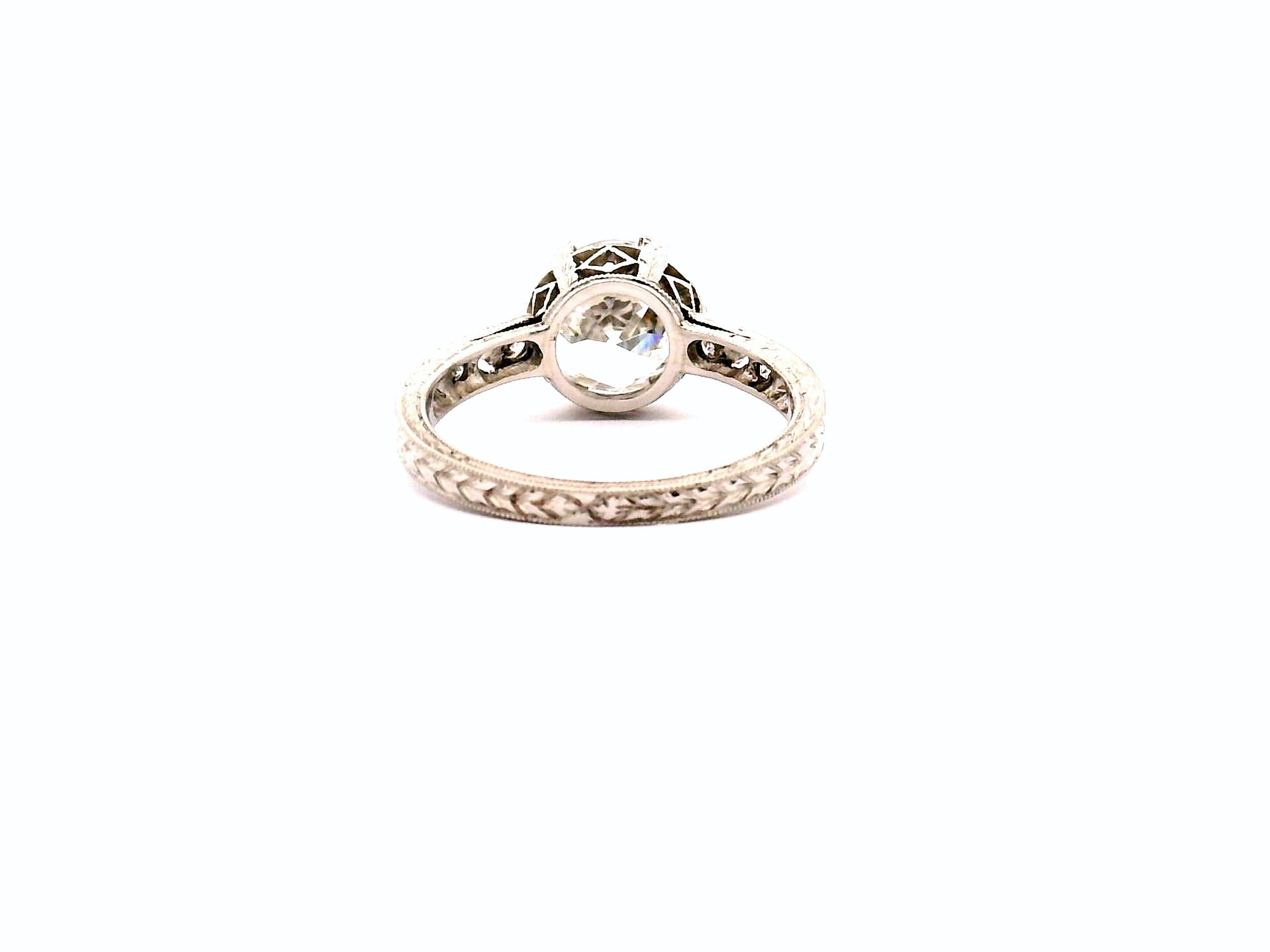2,21ct. Damen-Verlobungsring aus Platin im Angebot 1