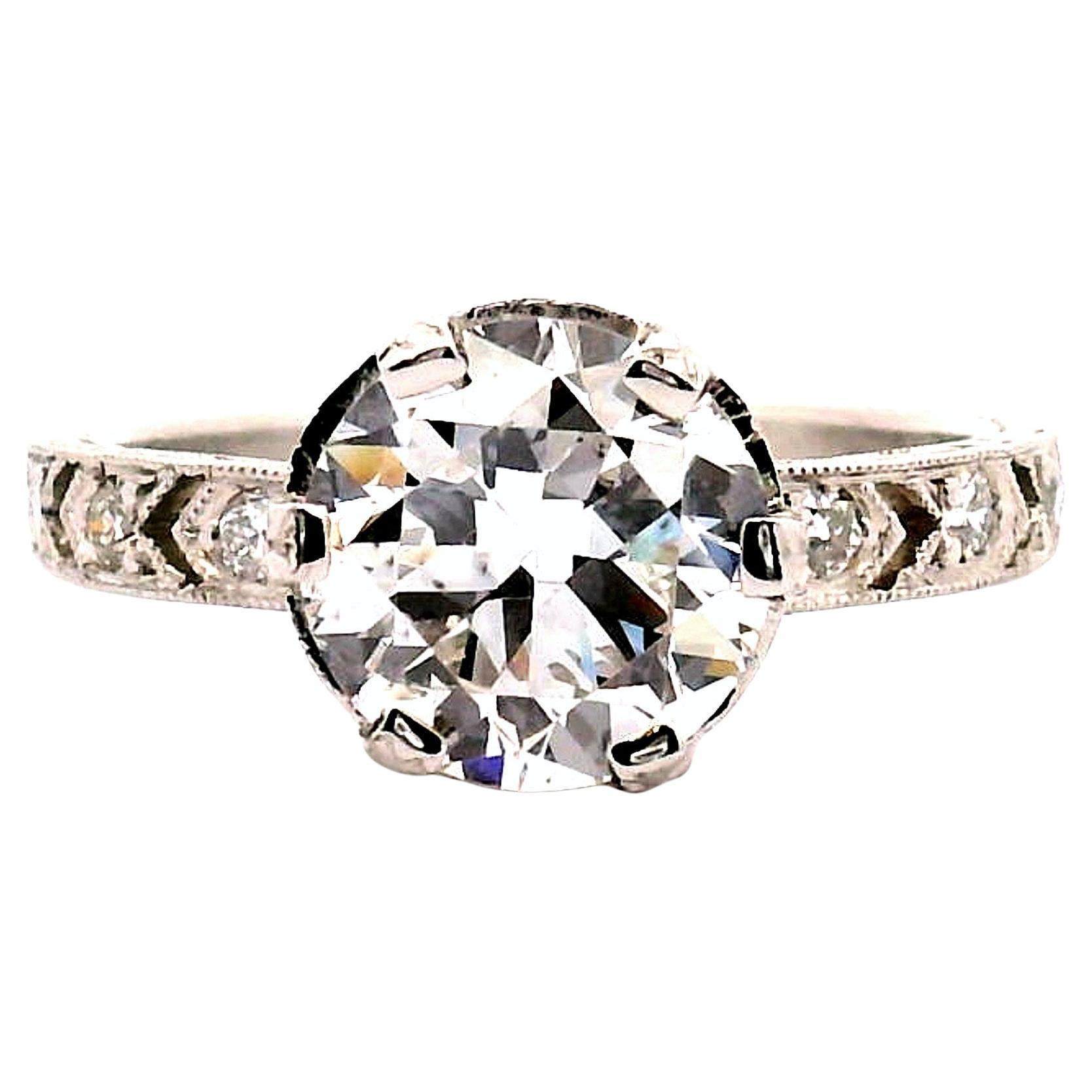 2.21ct. Lady's Platinum Engagement Ring