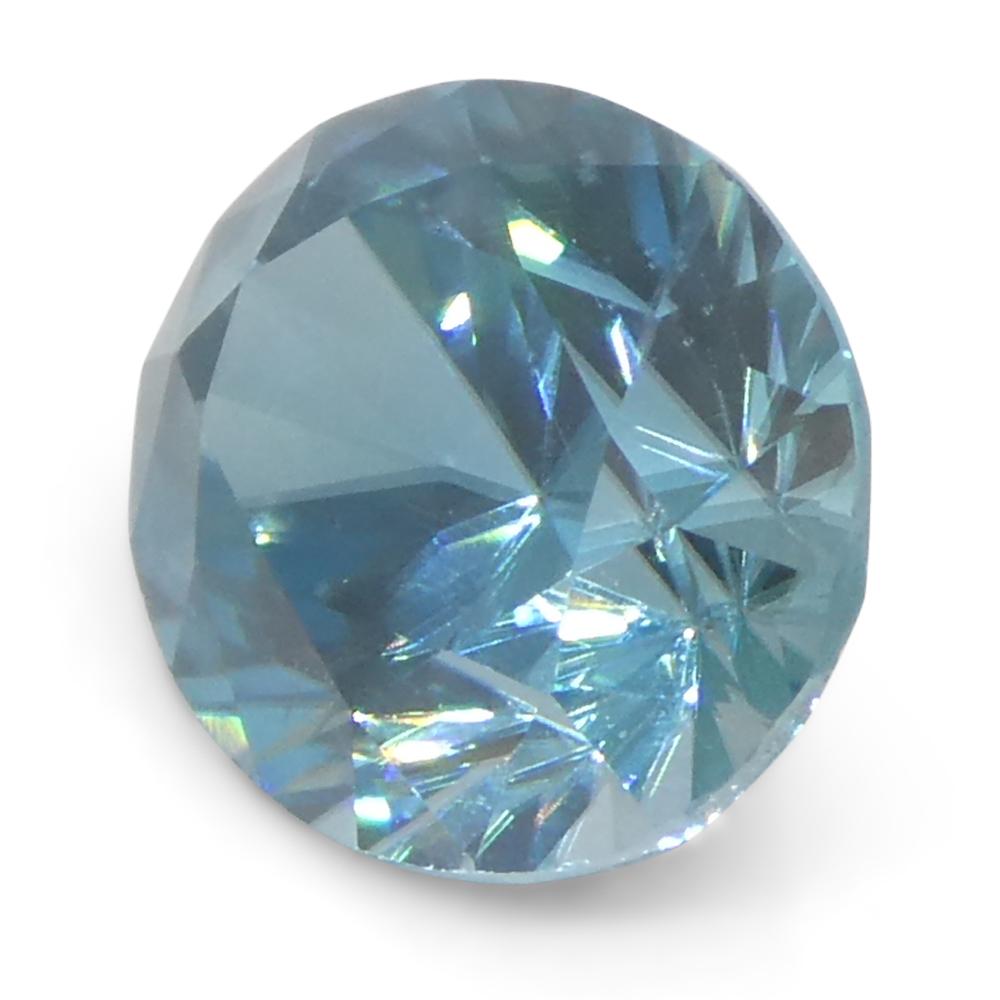2.21ct Natural Earth Mined Oval Master Brilliant Cut Blue Zircon from Cambodia For Sale 3