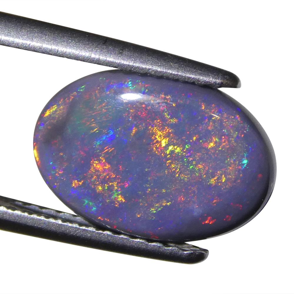 Opale grigio ovale cabochon 2.21ct dall'Australia in vendita 6