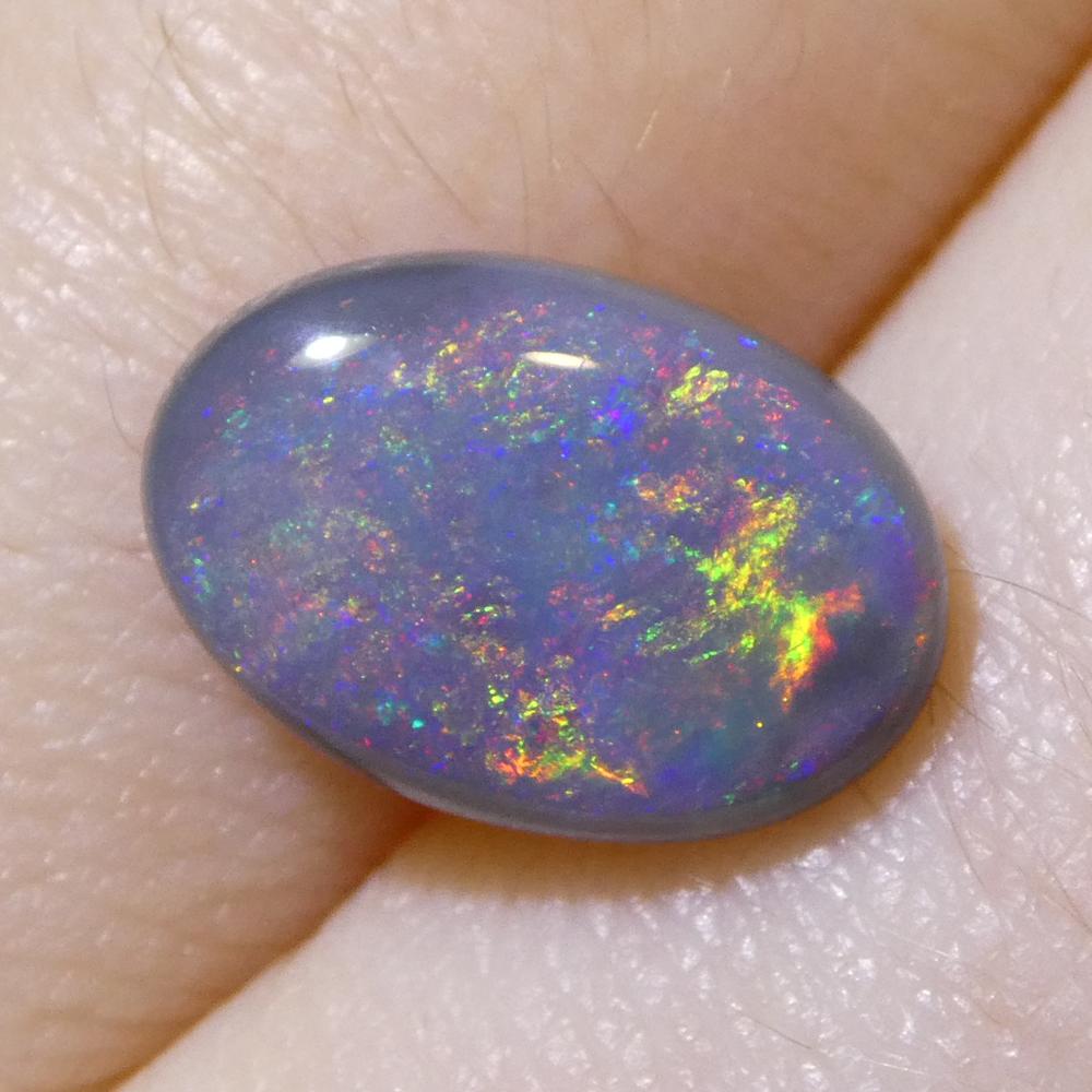 Opale grigio ovale cabochon 2.21ct dall'Australia in vendita 7