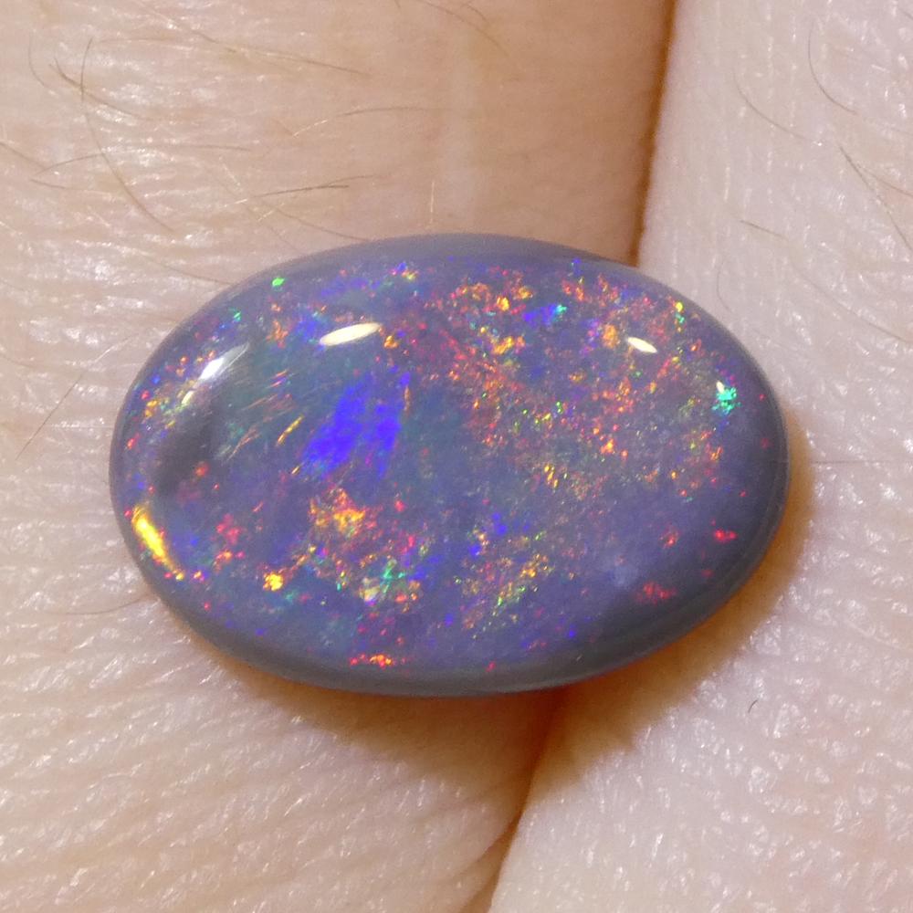 Opale grigio ovale cabochon 2.21ct dall'Australia in vendita 8