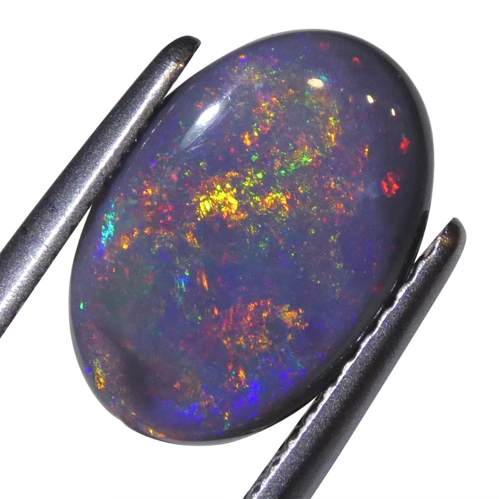 Opale grigio ovale cabochon 2.21ct dall'Australia In condizioni Nuovo in vendita a Toronto, Ontario