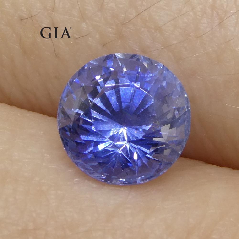 Saphir bleu rond de 2,21 carats certifié GIA, Sri Lanka en vente 10