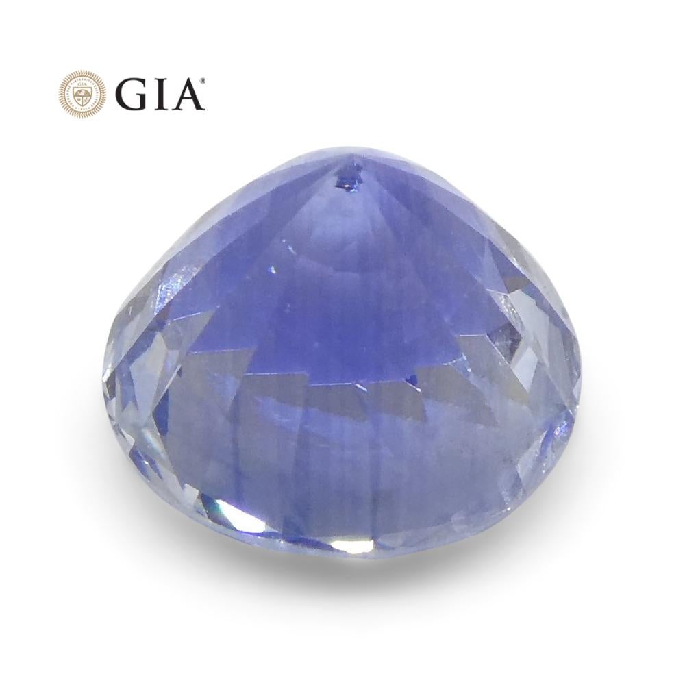 Brilliant Cut 2.21ct Round Blue Sapphire GIA Certified Sri Lanka For Sale