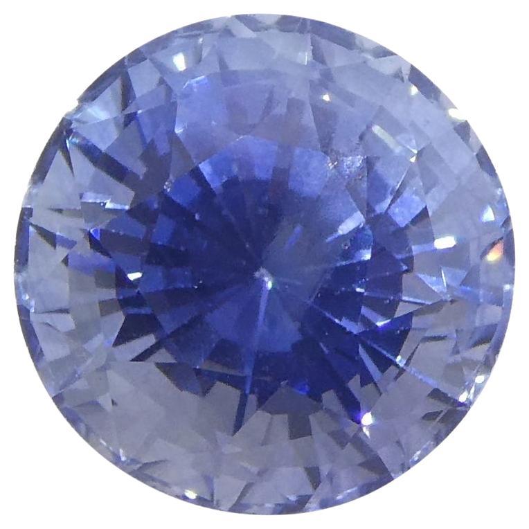Saphir bleu rond de 2,21 carats certifié GIA, Sri Lanka