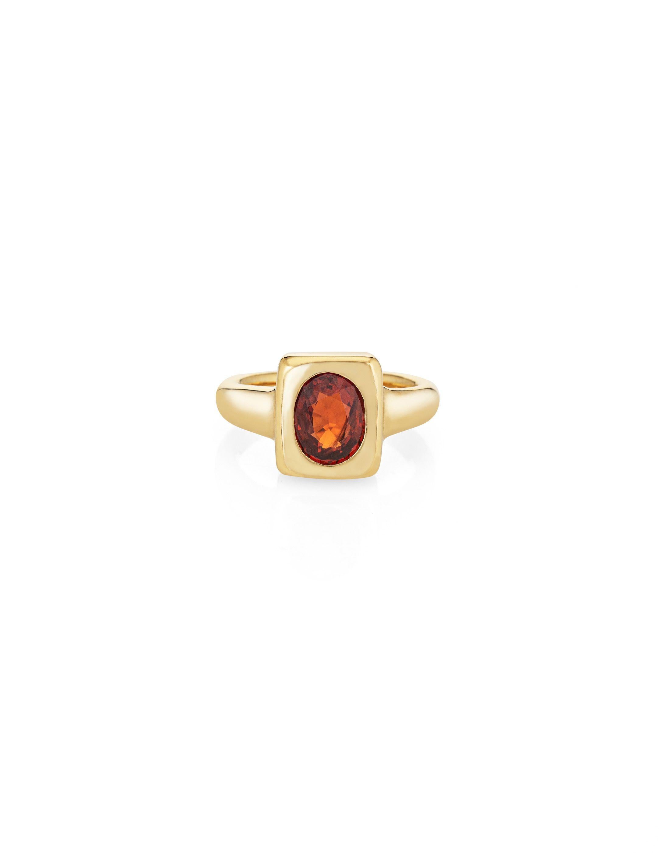 2,21 Karat Spessartit Granat Ring im Zustand „Neu“ im Angebot in Los Angeles, CA
