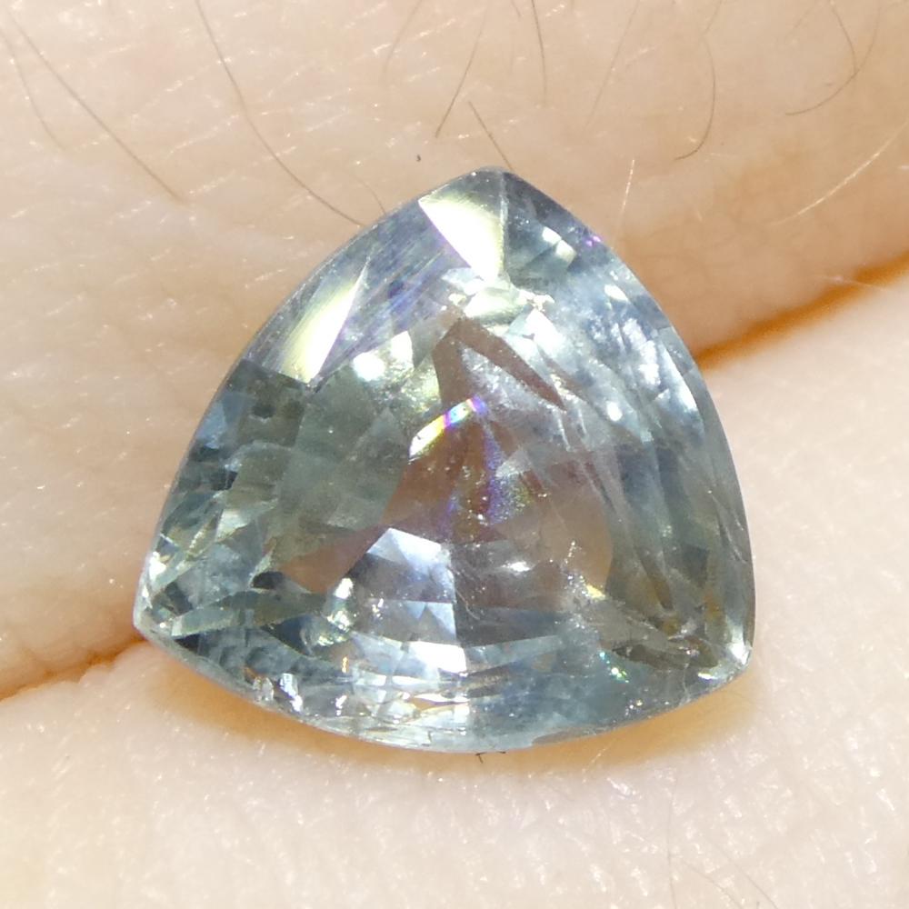 2.21ct Trillion Blue Teal Sapphire from Tanzania, Unheated For Sale 8