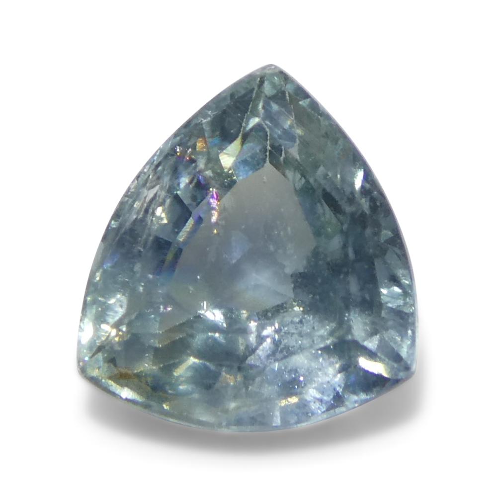 2.21ct Trillion Blue Teal Sapphire from Tanzania, Unheated For Sale 1