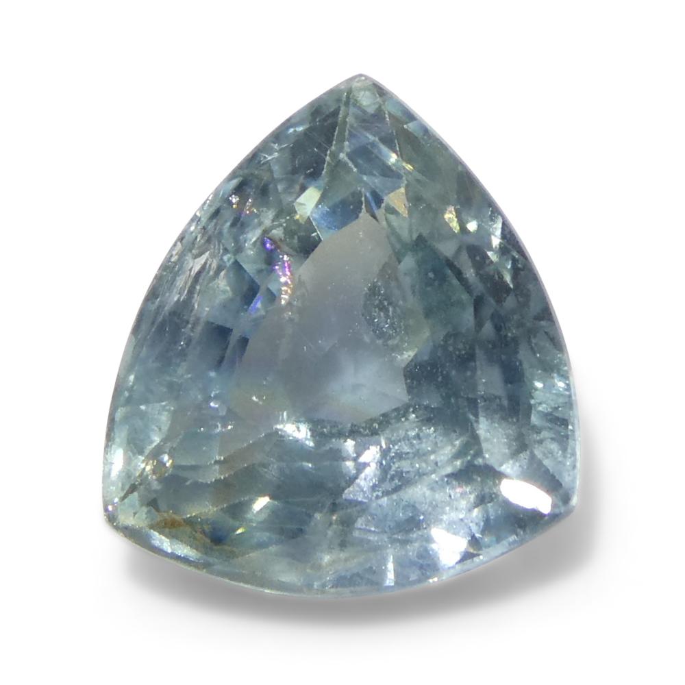 2.21ct Trillion Blue Teal Sapphire from Tanzania, Unheated For Sale 2