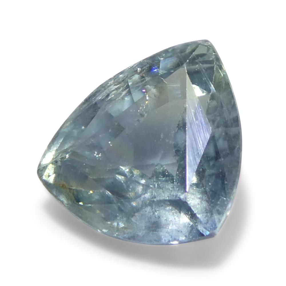 2.21ct Trillion Blue Teal Sapphire from Tanzania, Unheated For Sale 3