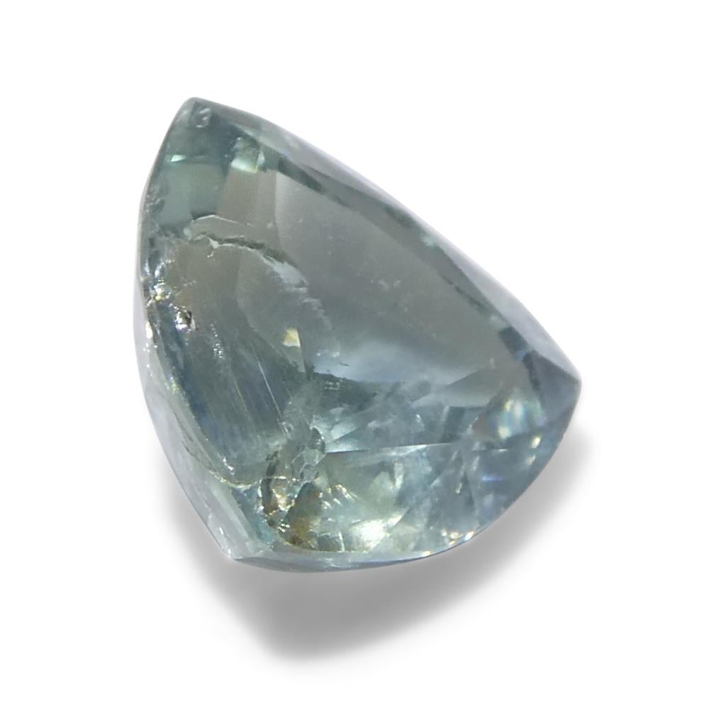 2.21ct Trillion Blue Teal Sapphire from Tanzania, Unheated For Sale 4