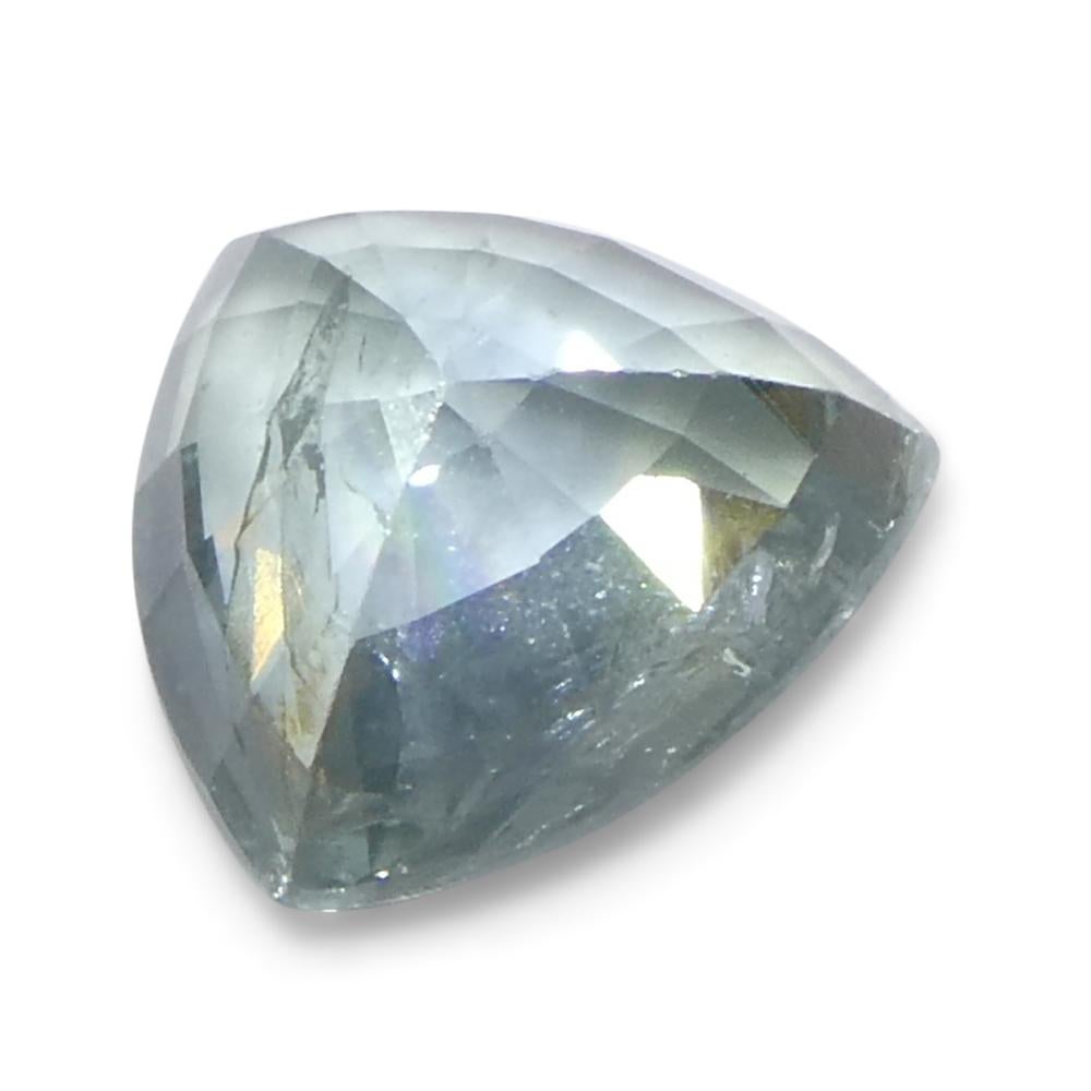 2.21ct Trillion Blue Teal Sapphire from Tanzania, Unheated For Sale 5