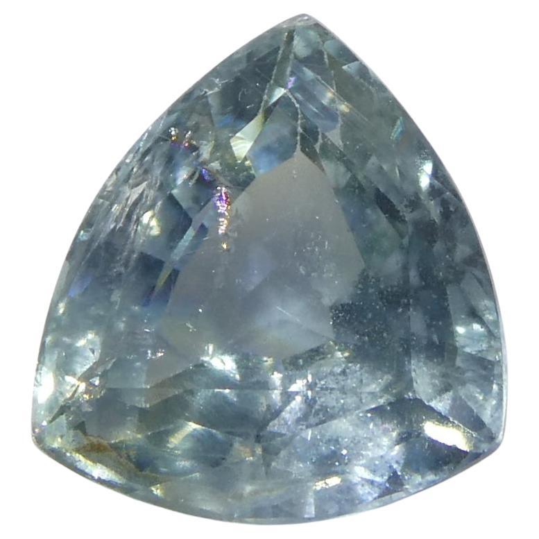 2.21ct Trillion Blue Teal Sapphire from Tanzania, Unheated