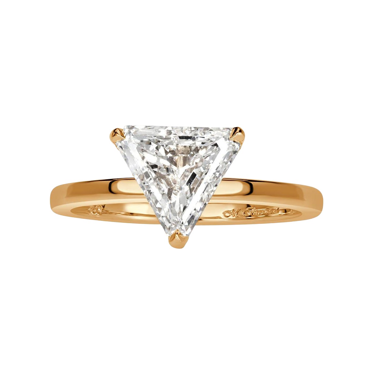 2.21ct Trillion Cut Lab Grown Diamond Engagement Ring in vendita