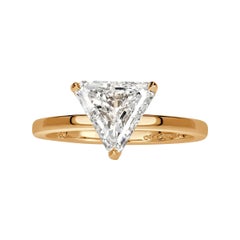 2.21ct Trillion Cut Lab Grown Diamond Engagement Ring