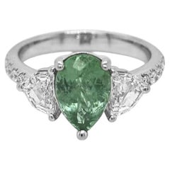 2.21ct Vivid Neon Blue-Green Natural Paraiba Tourmaline RING 18K Gold