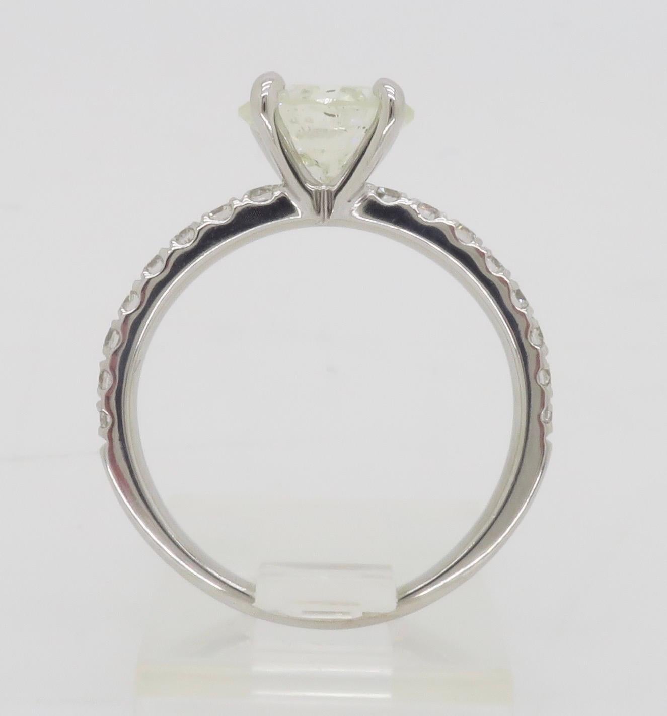 2.21ctw Round Diamond Engagement Ring in 14k White Gold  1