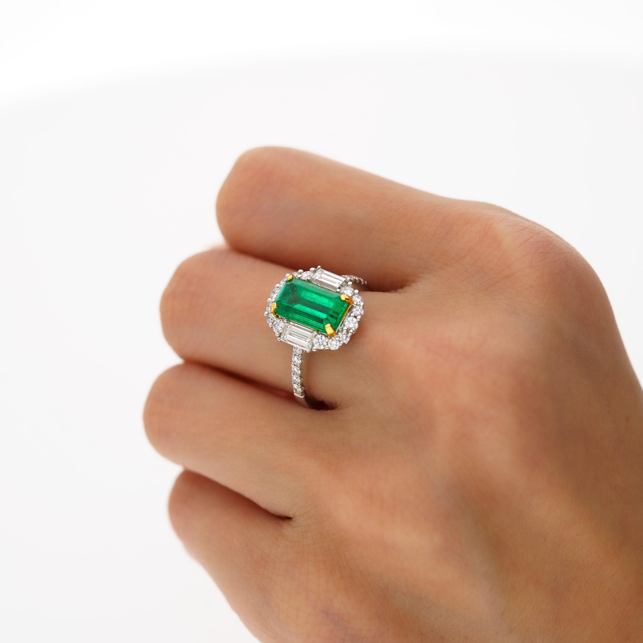 smaragdschliff diamant ring