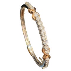 2.22 Carat F/VS1 Round Brilliant Diamond Statement Bracelet in 18K White Gold