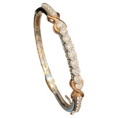 2,22-Karat-Statement-Armband mit runden Brillanten (F/VS1) aus 18-karätigem Weißgold