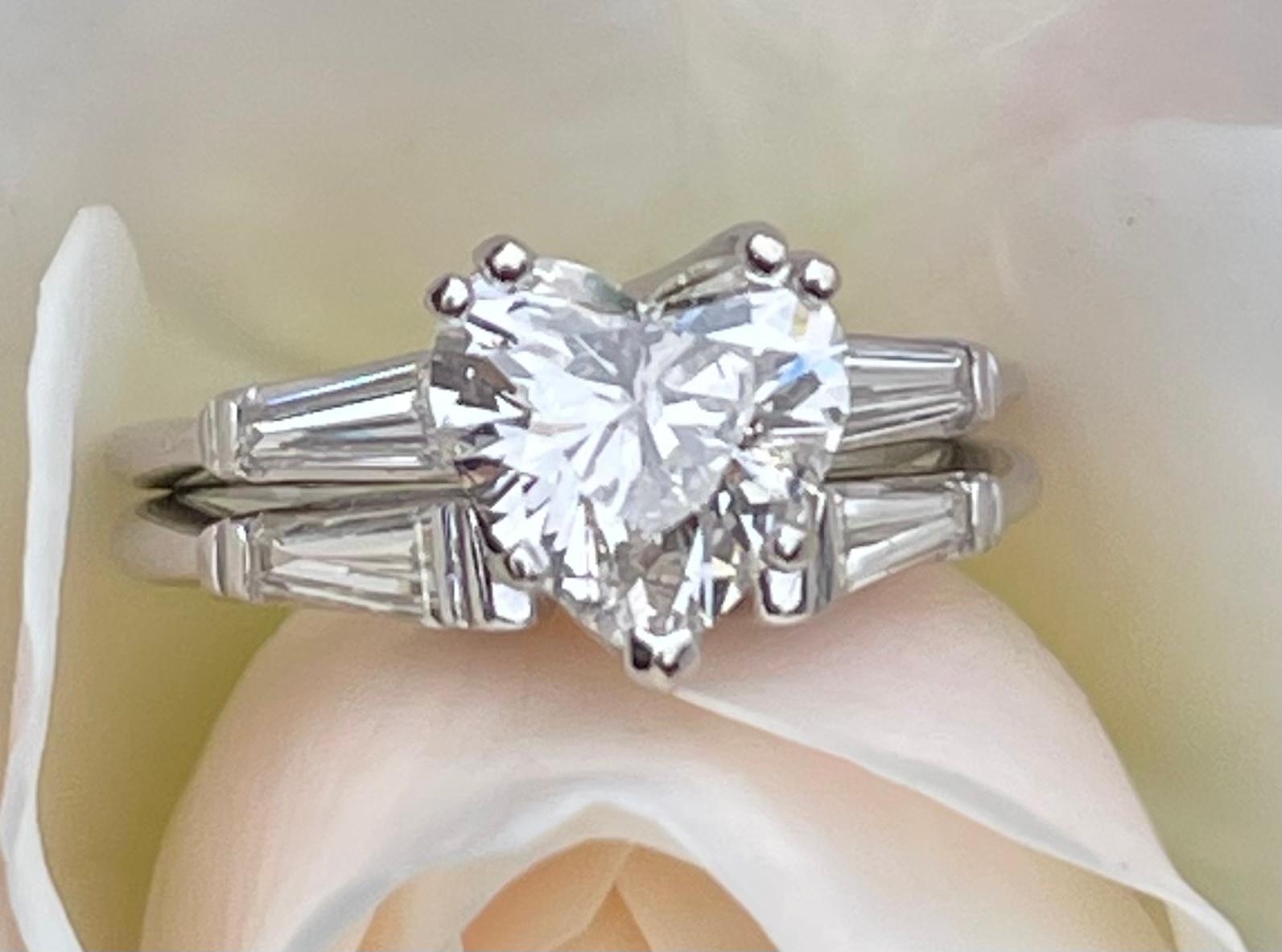 Details about   2.00 Ct 14K White Gold Heart Cut&White Diamond Wedding&Engagement Ring 