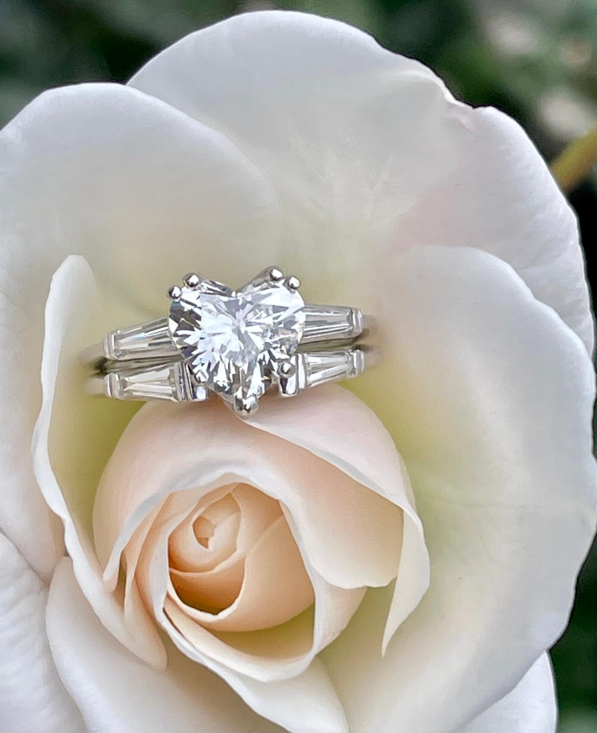heart shaped diamond wedding ring
