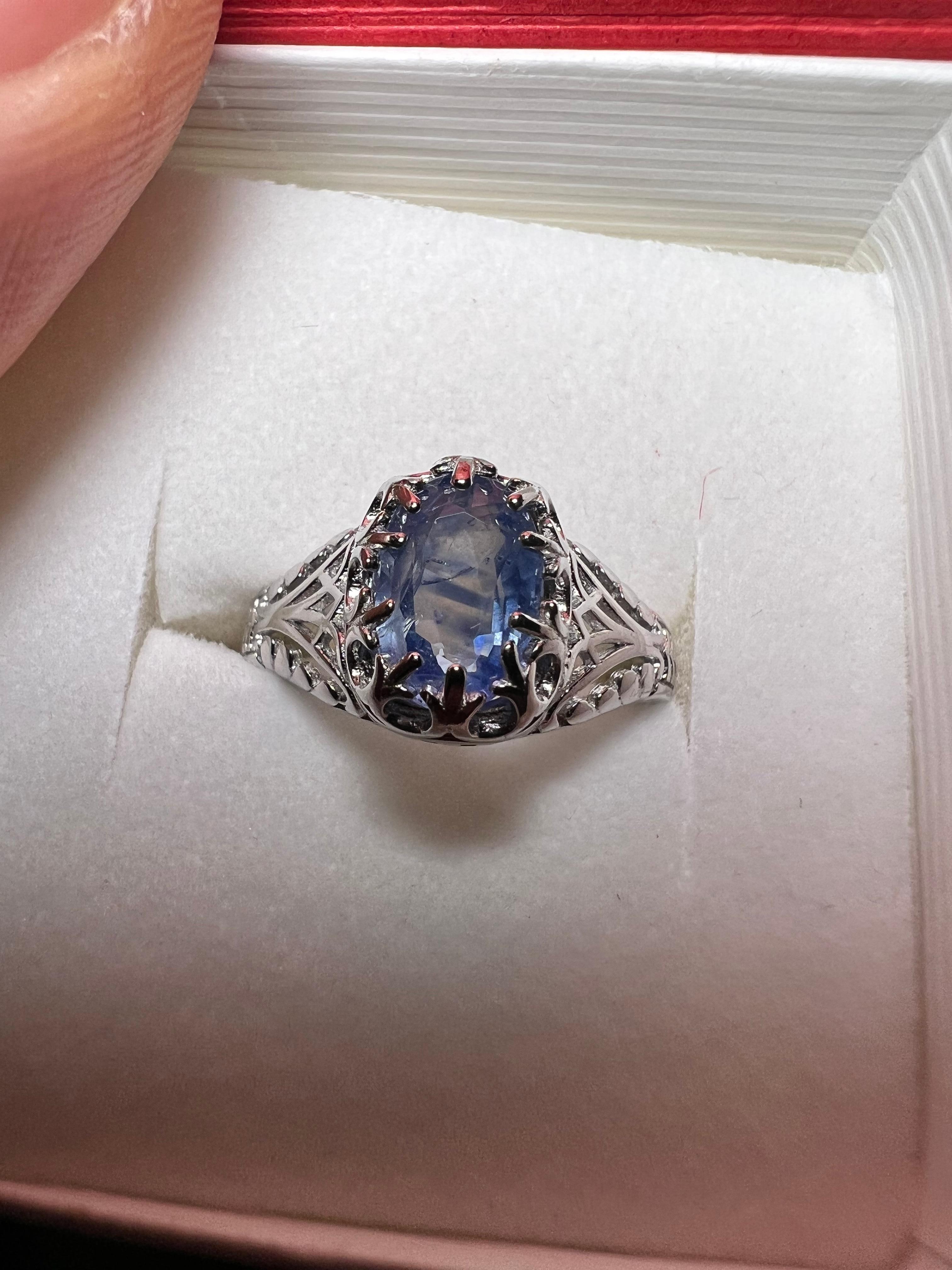 2,22 Karat Jammu Mine Kashmir Saphir Silber Ring für Damen oder Herren im Angebot